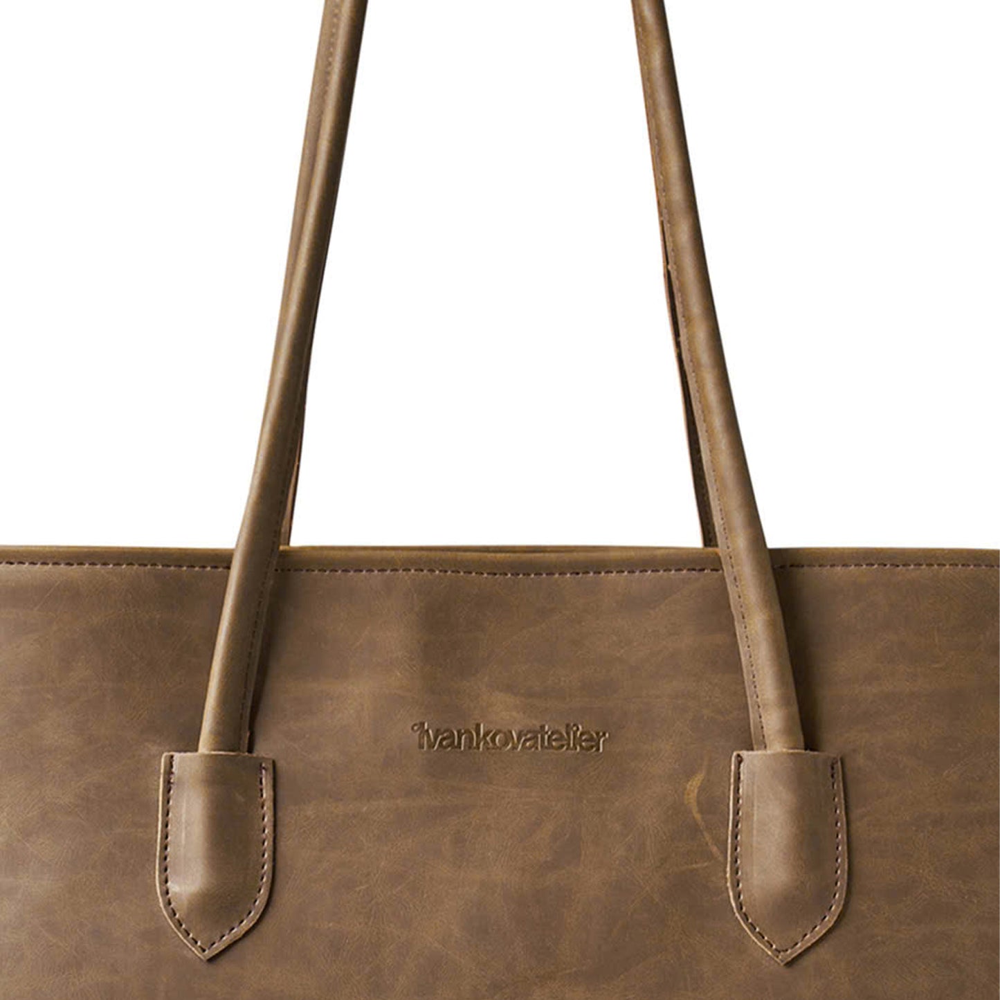 LACES FAUX SUEDE TOTE BAG (BROWN)
